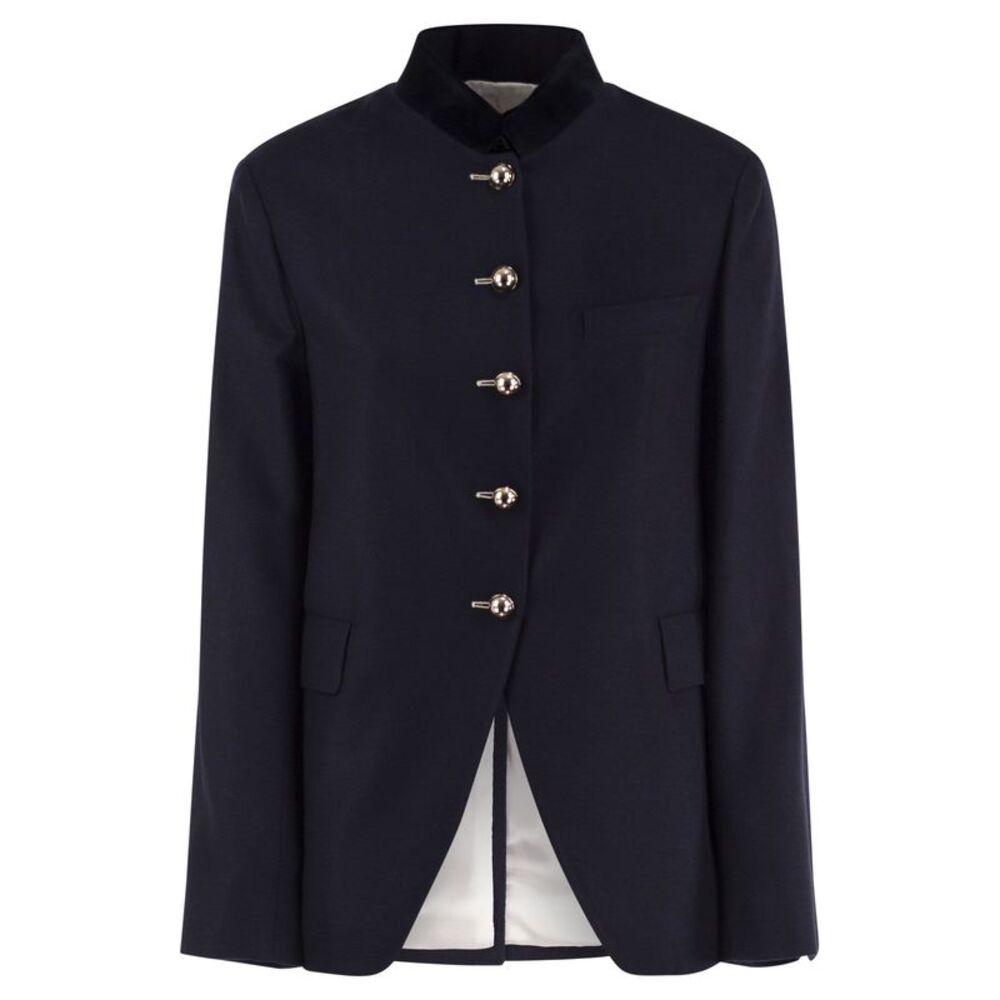 Fay Women Viscose And Wool Blend Jacket With Contrasting Collar